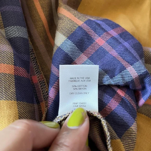 Plaid Sleeveless Dress in Yellow - Picture 7 of 7